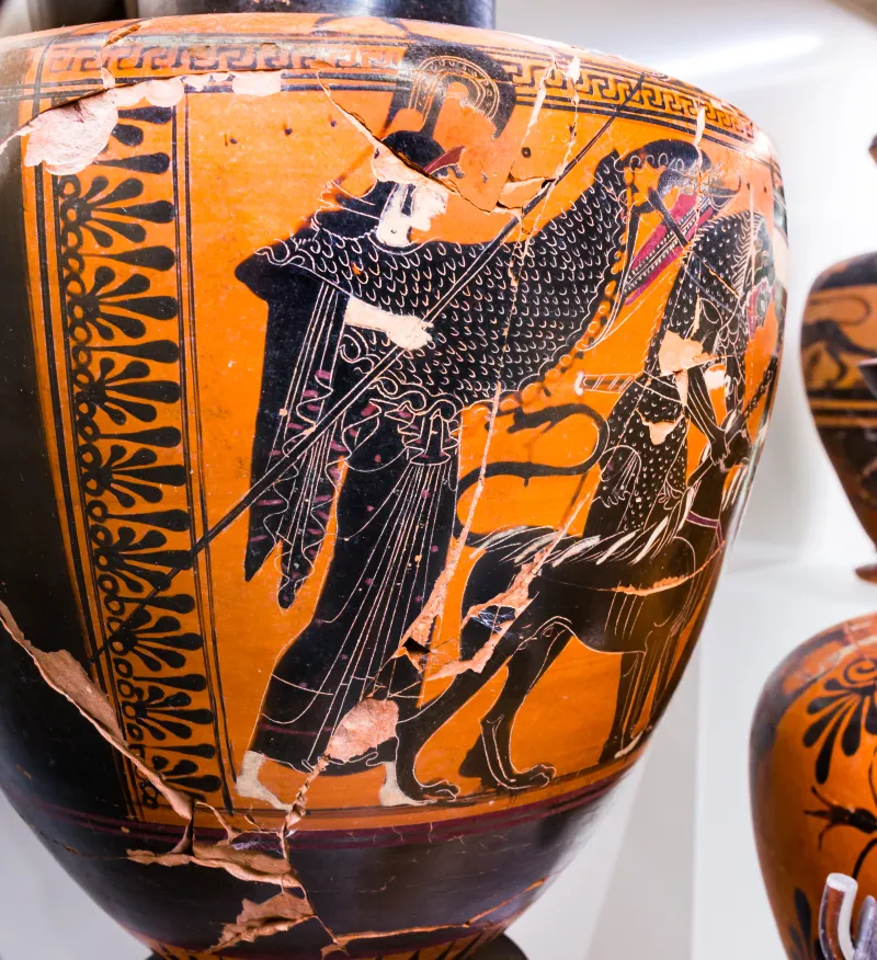 Priamos Painter - Abv 332 Extra - Warriors Departing With Chariot - Herakles And Kerberos - Roma Mnevg 131422 - 