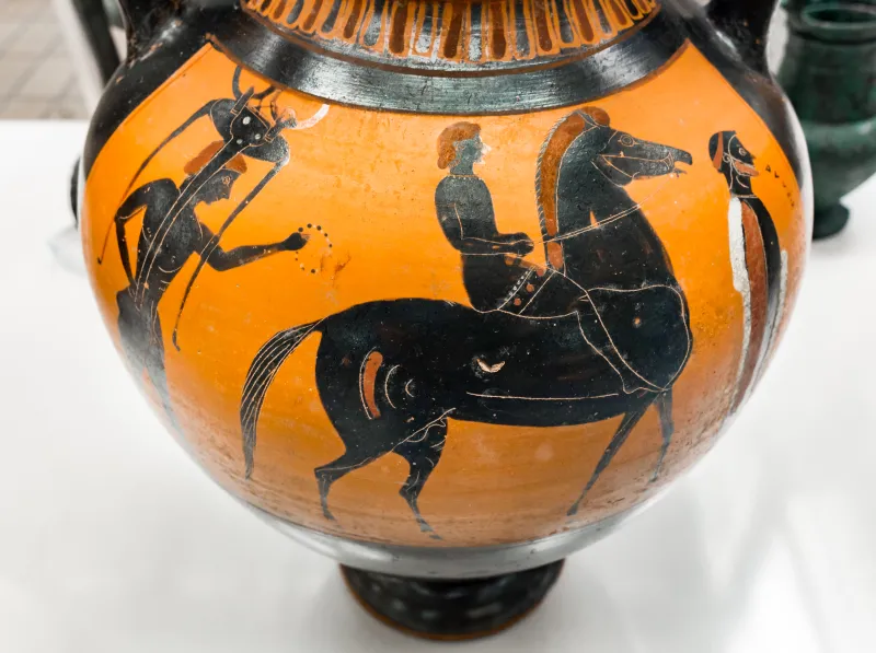 Circle Of The Princeton Painter - Abv 307 59 - Athena Between Hermes And Zeus - Winner Of Horse-Race - London Bm 1849-1122-1 - 