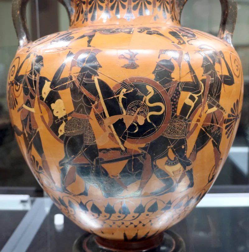 Princeton Group, Anfora Con Combattimento Tra Opliti, 540-530 Ac Ca, Da Orvieto, Crocifisso Del Tufo 