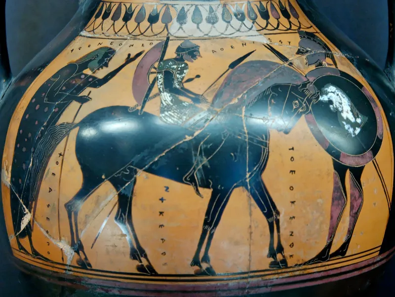 Amphora Warrior Departure Louvre 
