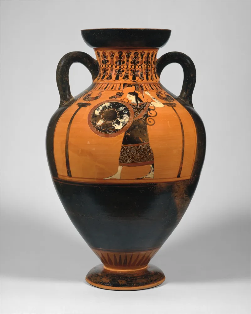 Terracotta Neck-Amphora Of Panathenaic Shape Met 
