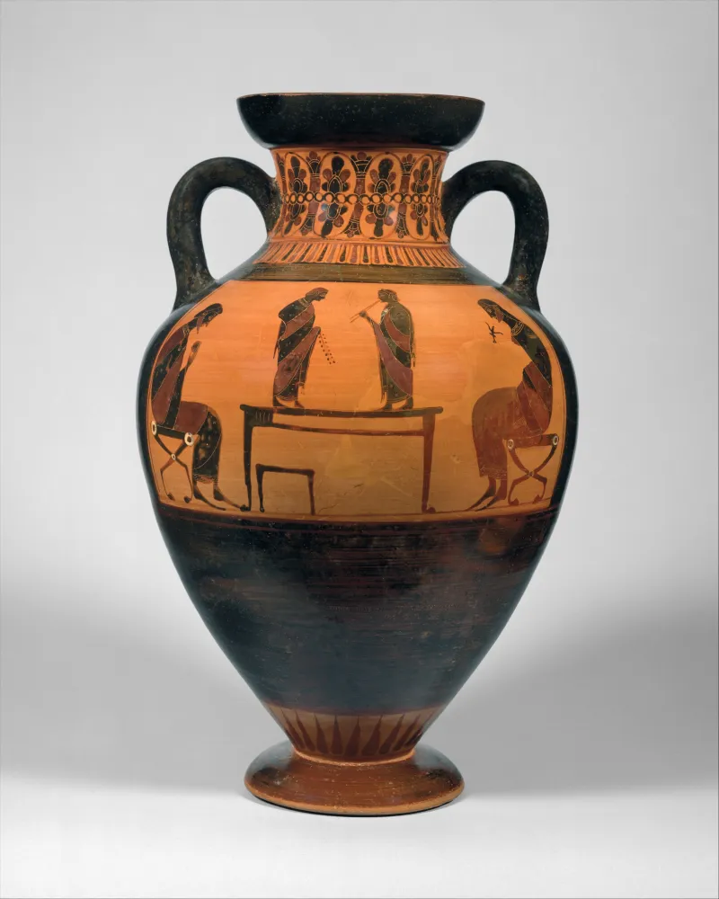 Terracotta Neck-Amphora Of Panathenaic Shape Met 
