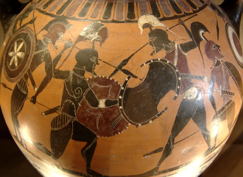 Amphora Warriors Louvre 