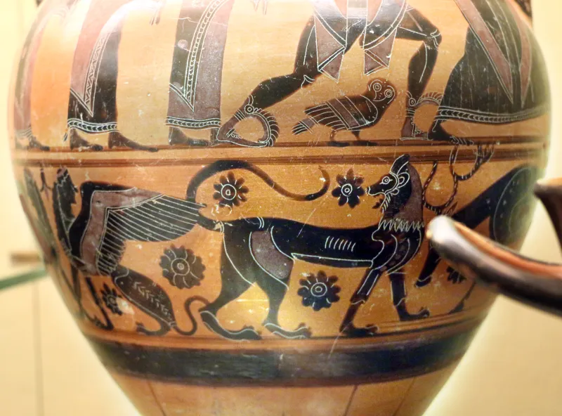 Pittore Di Prometeo, Anfora Tirrenica Da Pescia Romana, 560-540 Ac 03 Leone E 