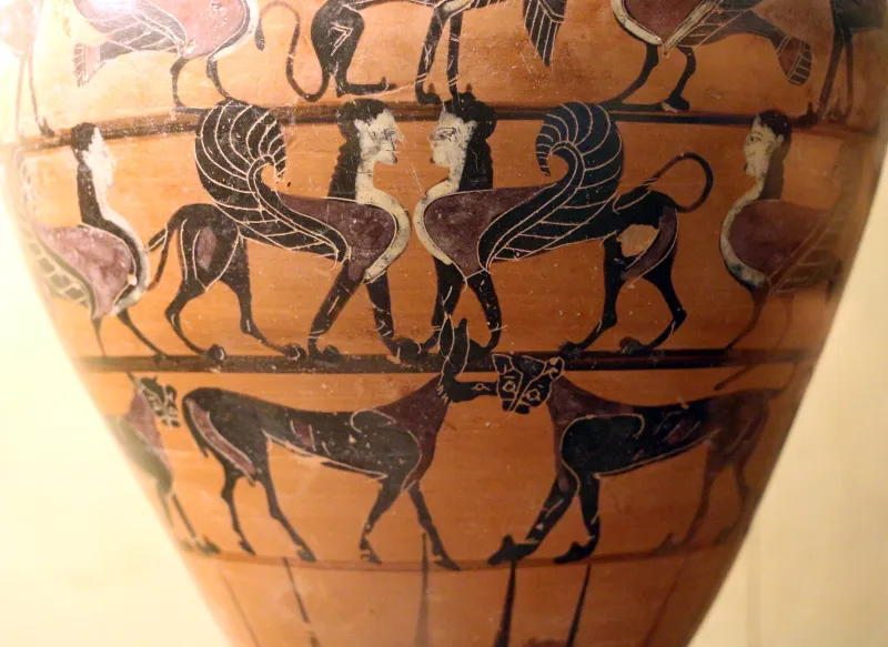 Pittore Di Prometeo, Anfora Tirrenica Da Pescia Romana, 560-540 Ac 03 Sfingi E 