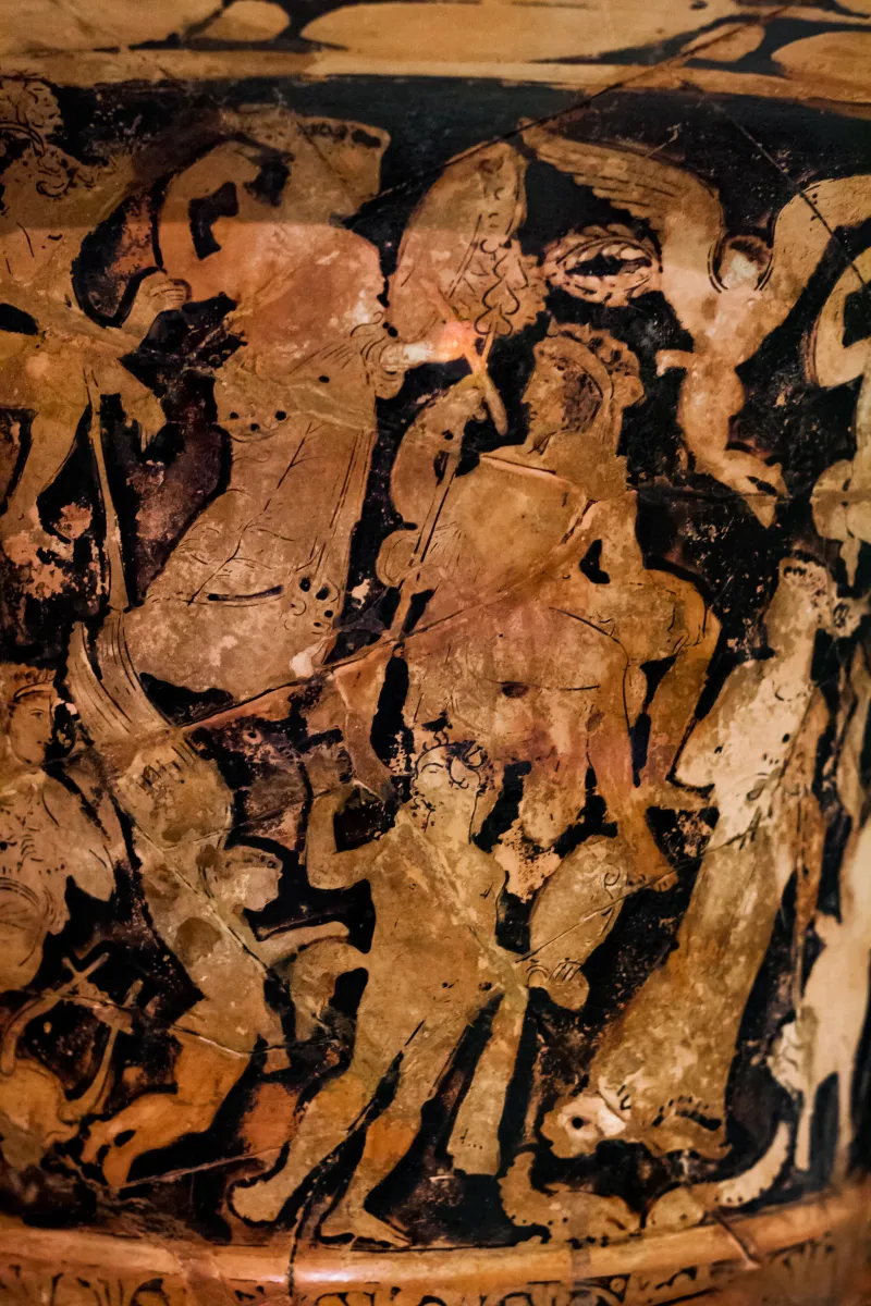 Fourth-Century Calyx-Krater - Arv Extra - Dionysos And Ariadne With Satyrs And Maenads - Genova Mal - 
