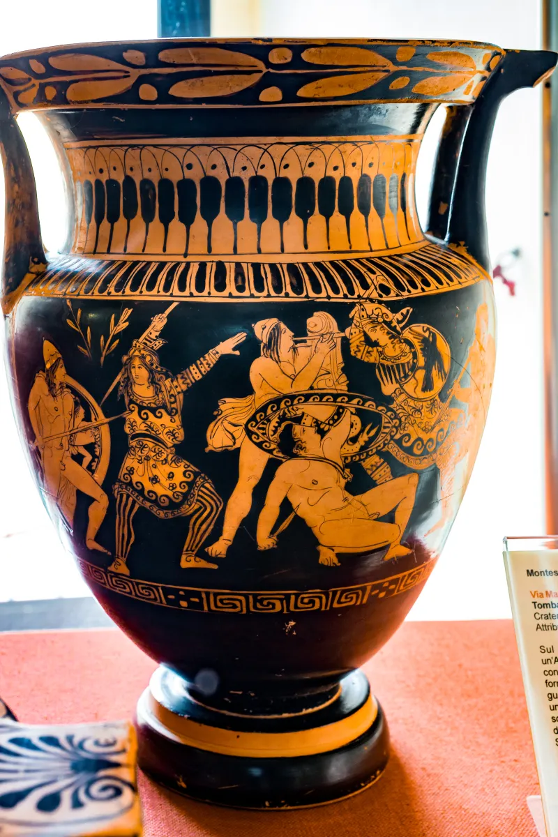 Pronomos Painter Arv 1336 Extra - Amazonomachy - Three Draped Youths 