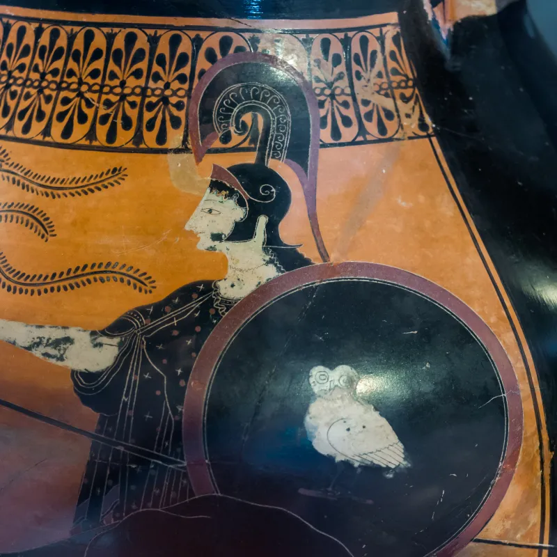 Psiax Abv 292 1 Herakles And The Lion - Two Young Warriors Leaving Home 