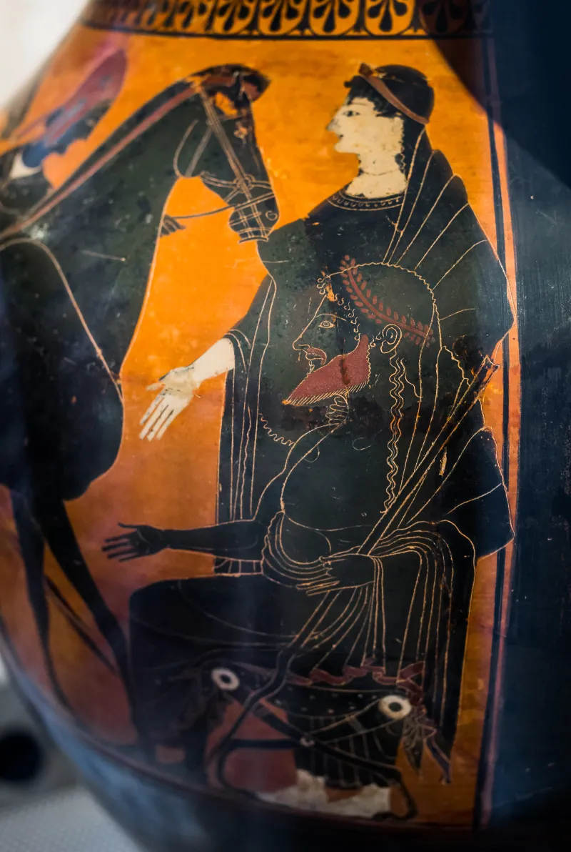 Psiax Abv 292 1 Herakles And The Lion - Two Young Warriors Leaving Home 