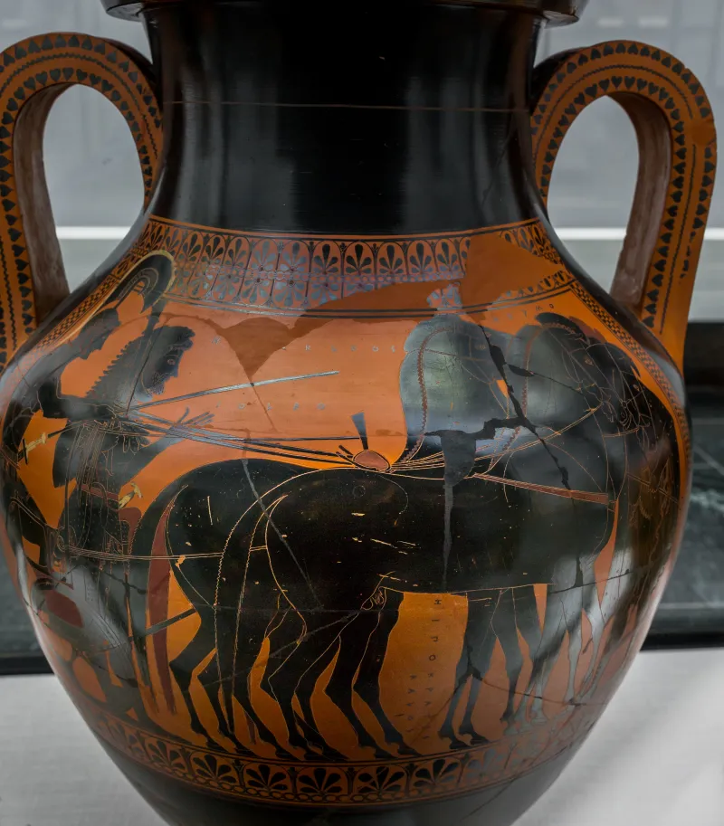 Psiax Arv 6 1 Dionysos Reclining - Herakles And Iolaos In Quadriga 
