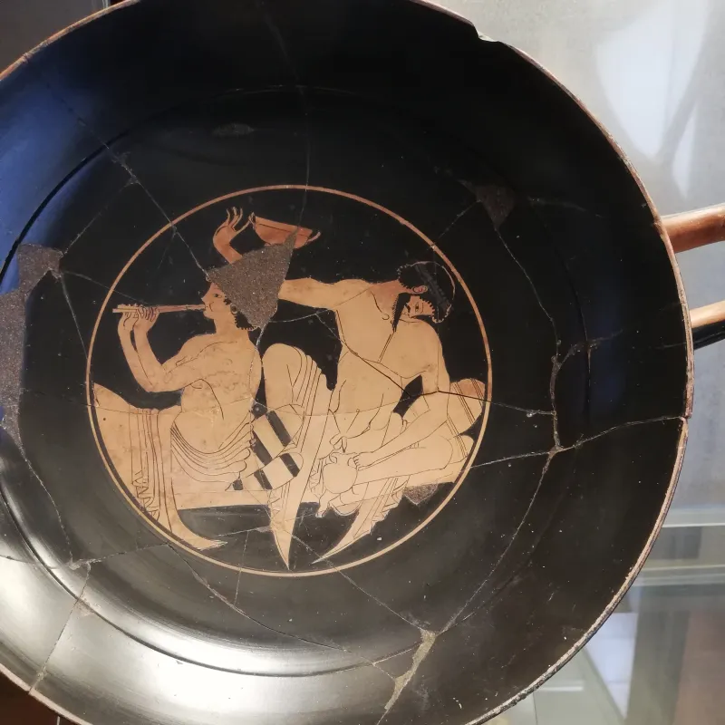 Pythokles Painter, Symposium, Ancient Greek Pottery In The Museo Gregoriano Etrusco 