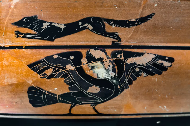 Red-Black Painter - Abv 56 96 - Cock - Dogs Pursuing Hare - Dogs Pursuing Fox - Siren - München As 2121 - 