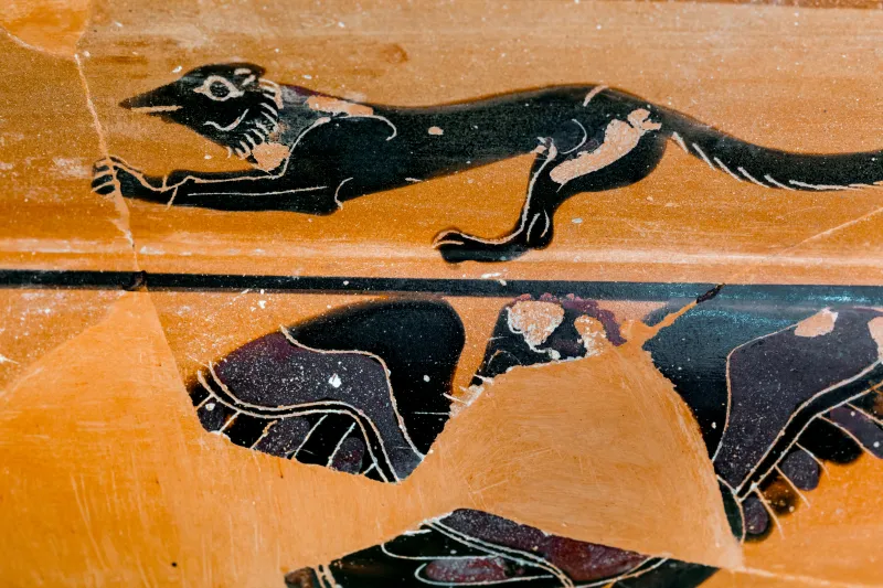 Red-Black Painter - Abv 56 96 - Cock - Dogs Pursuing Hare - Dogs Pursuing Fox - Siren - München As 2121 - 