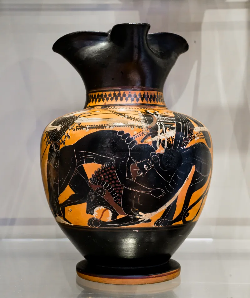 Near The Red-Line Painter - Abv 607 - Herakles And The Lion - Cambridge Fwm 