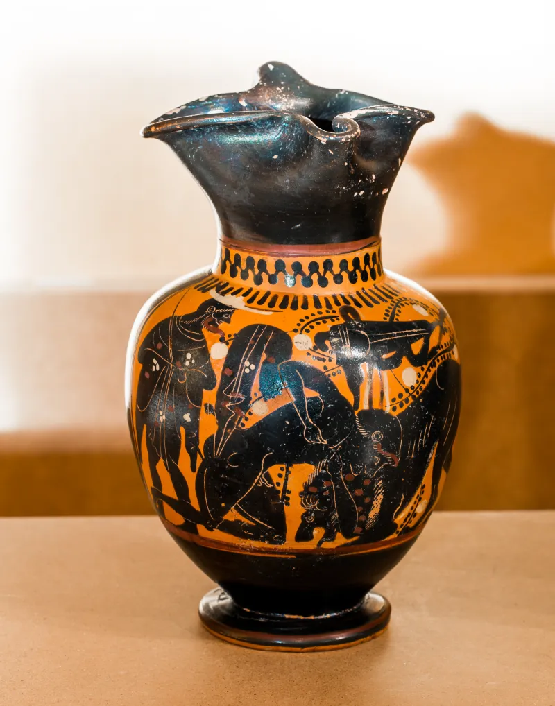 Red-Line Painter - Abv 604 76 - Herakles And The Lion - Erlangen As M 443 - 