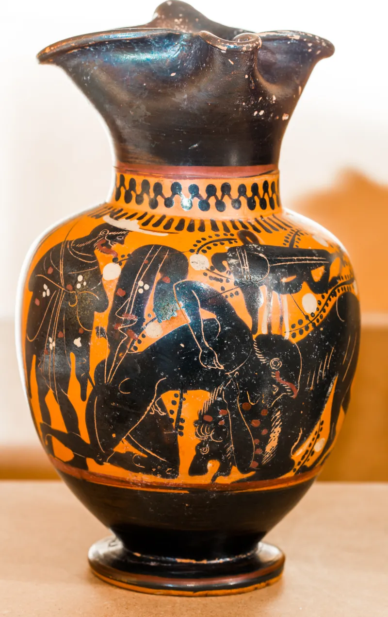 Red-Line Painter - Abv 604 76 - Herakles And The Lion - Erlangen As M 443 - 