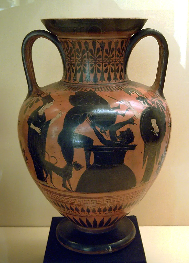 Attic Amphora Heracles Erymanthian Boar (Rycroft Painter Man) 