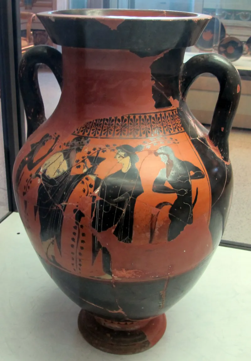 Pittore Di Rycroft, Anfora Con Eracle E Leone Nemeo, Dioniso E Arianna Tra Satiri, 525-500 01 Da Del Del Tufo, 