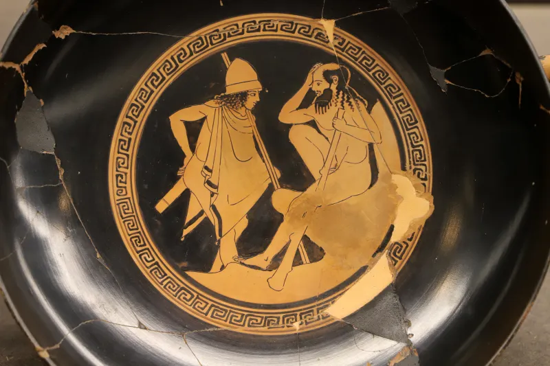 Pittore Sabouroff, Kylix Con Reseo E Il Brigante Periphetes, 470-465 Ac Dalla Di Villa Passerini A Bettolle, 