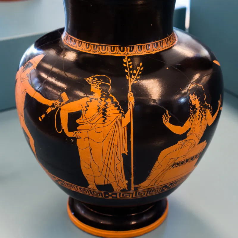 Shuvalov Painter Arv 1206 1 Woman Pursued By Youth And Protected By Apollon 