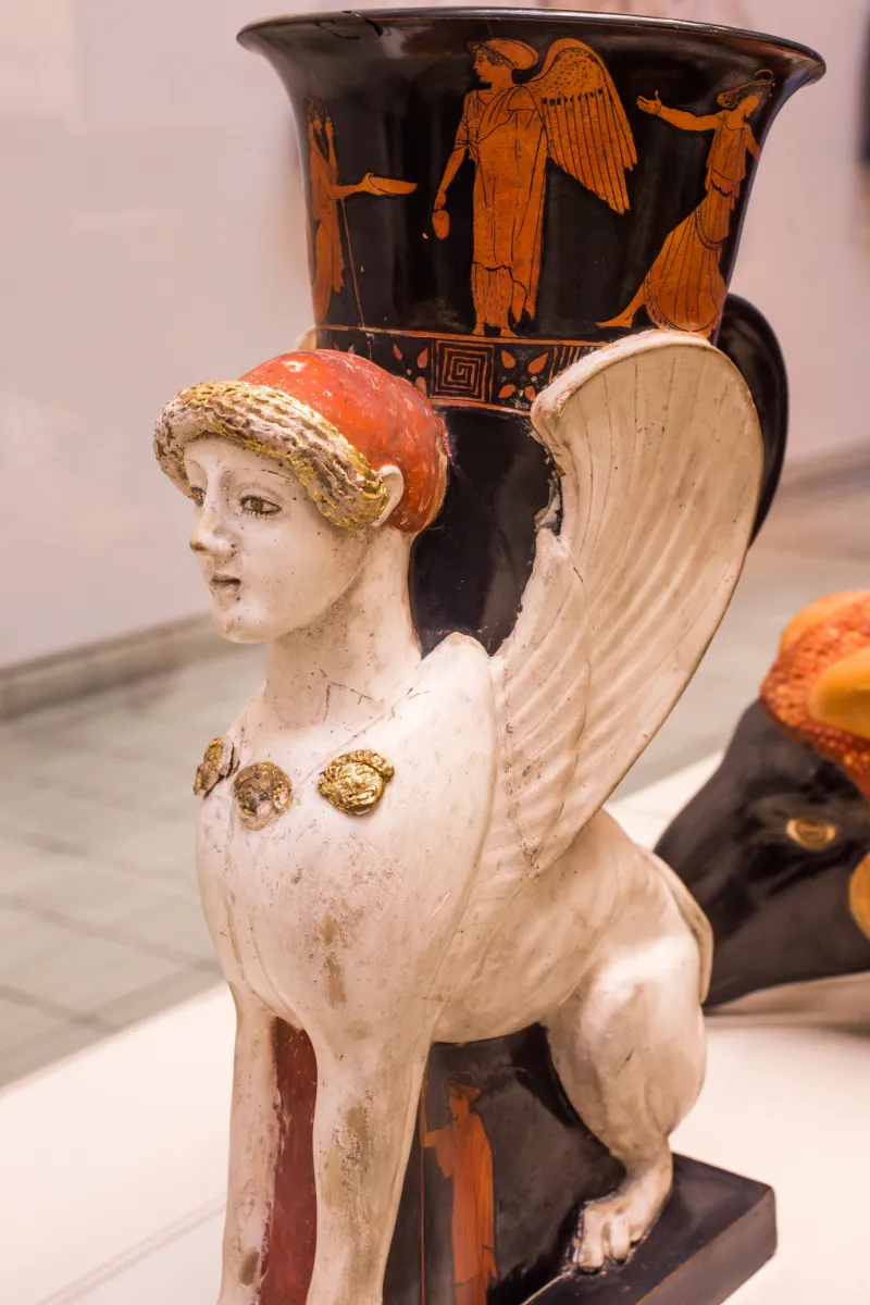 Sotades Painter Arv 764 8 Sphinx Carrying Rhyton - Kekrops And Nike 