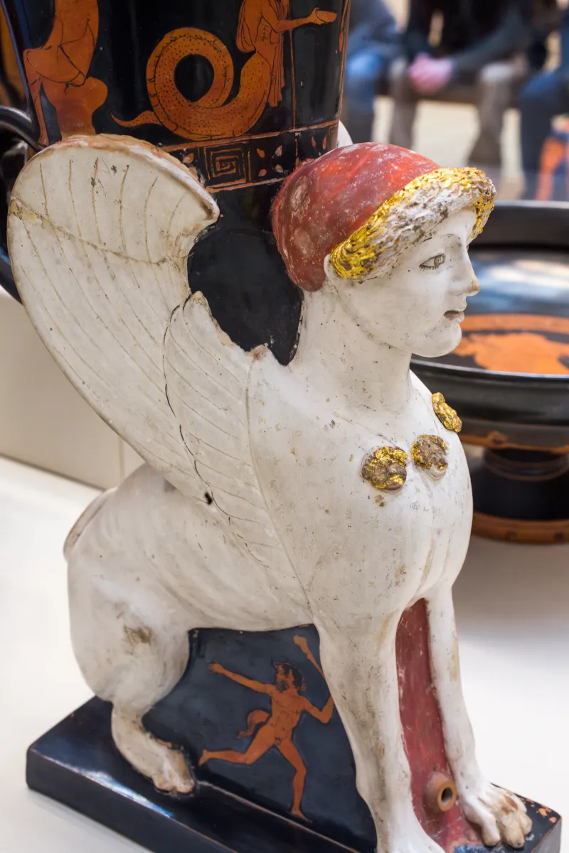 Sotades Painter Arv 764 8 Sphinx Carrying Rhyton - Kekrops And Nike 