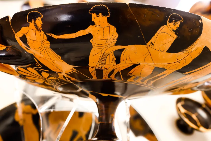 Penthesilea Painter And Splanchnopt Painter - Arv 880 12 - Zeus Abducting Ganymedes - Man And Youths With Horse - Ferrara Man 7351 - 