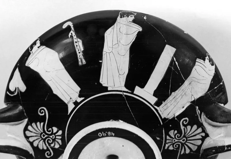 Stieglitz Painter - Kylix With Youths And Women - Walters 4890 - Side B 