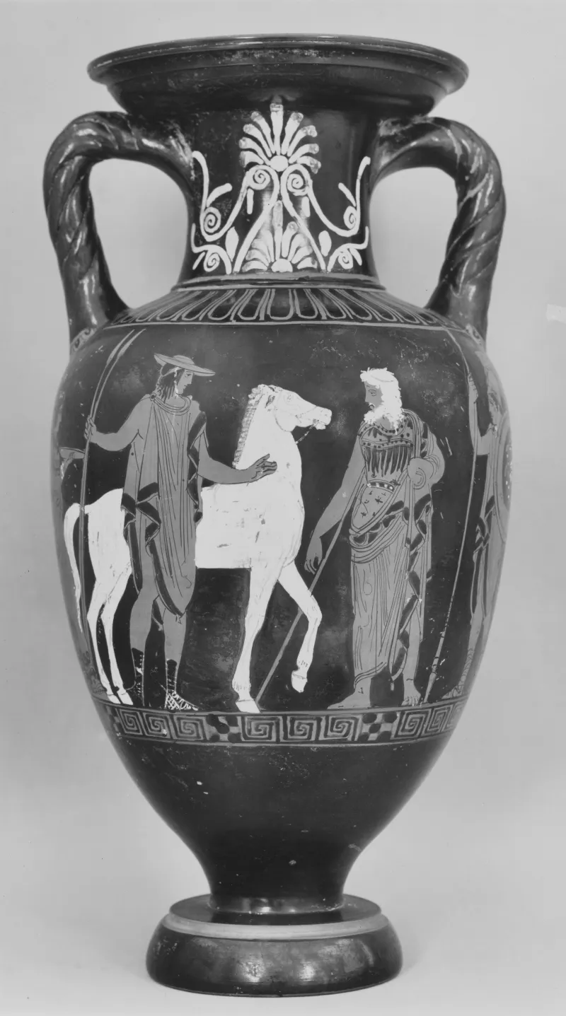 Terracotta Neck-Amphora (Jar) With Twisted Handles Met 