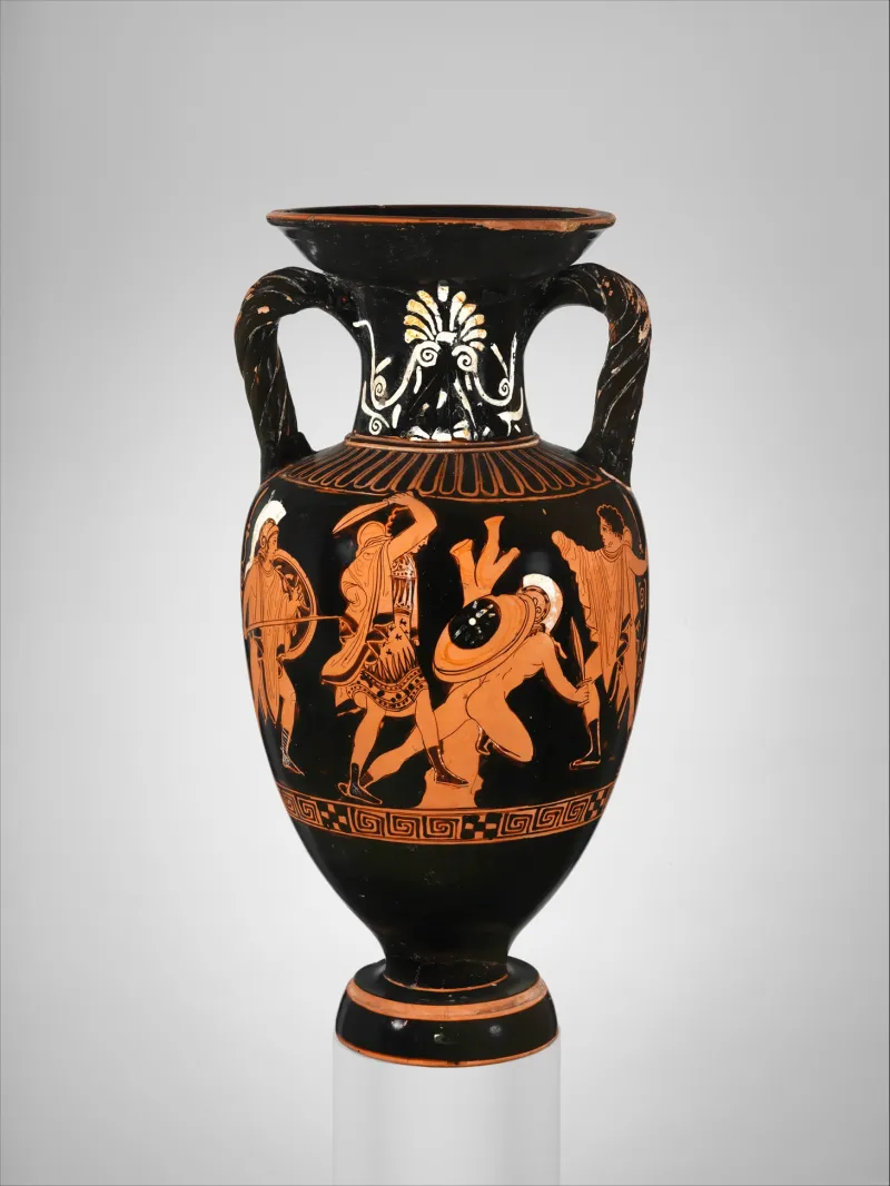 Terracotta Neck-Amphora (Jar) With Twisted Handles Met 