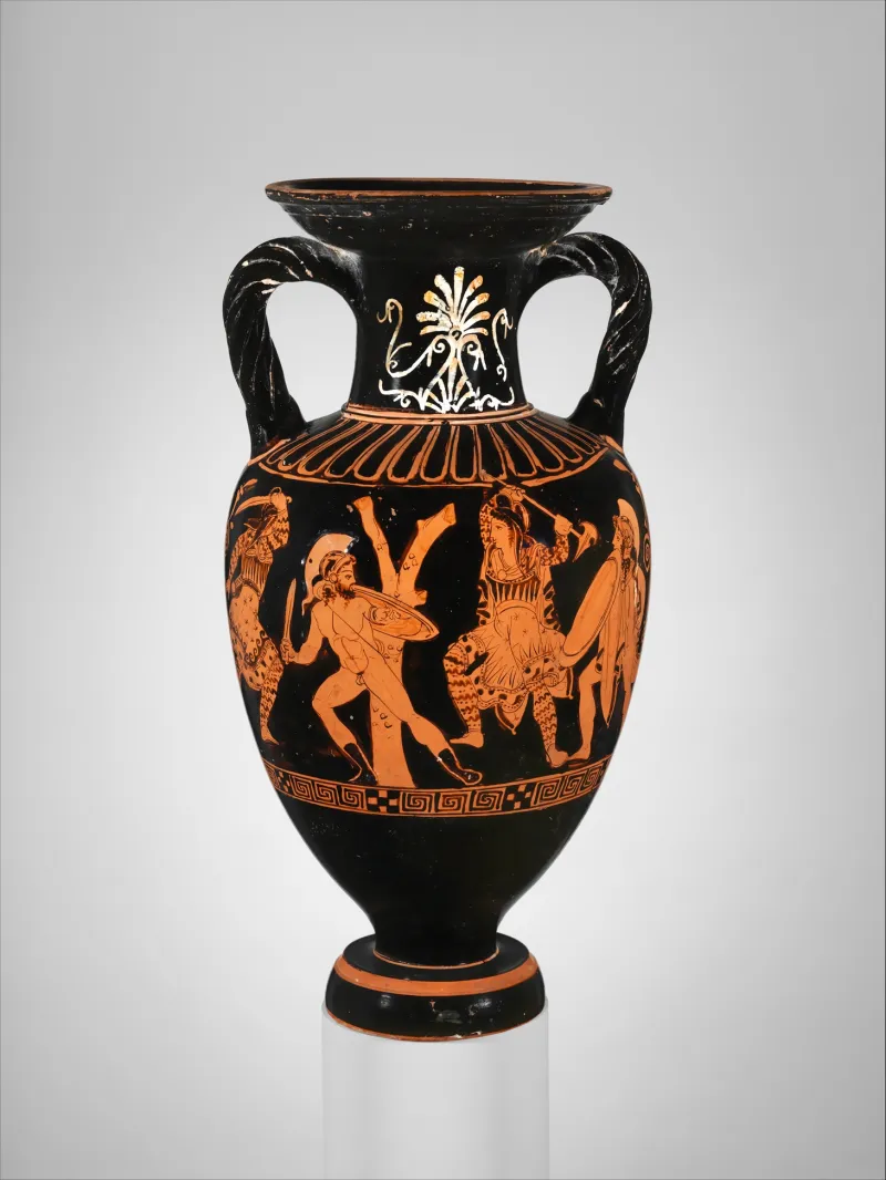 Terracotta Neck-Amphora (Jar) With Twisted Handles Met 