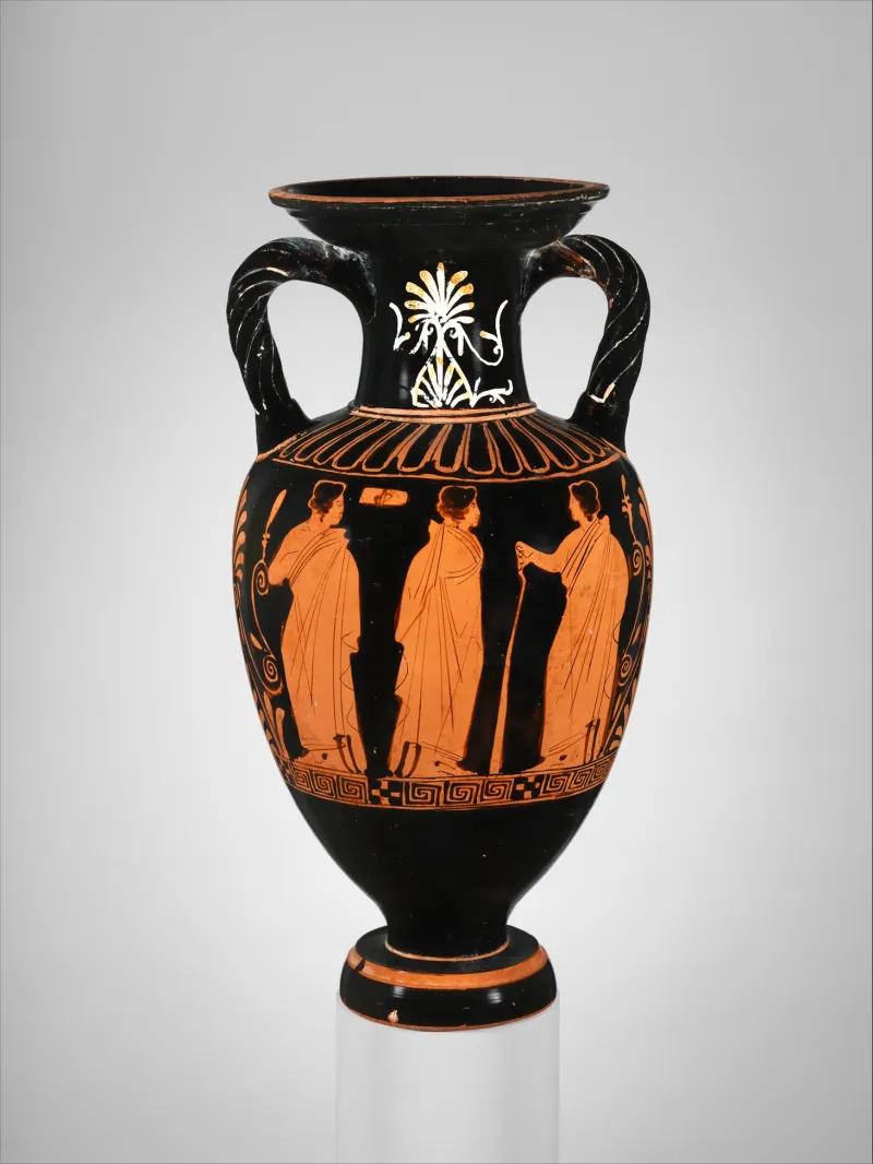 Terracotta Neck-Amphora (Jar) With Twisted Handles Met 