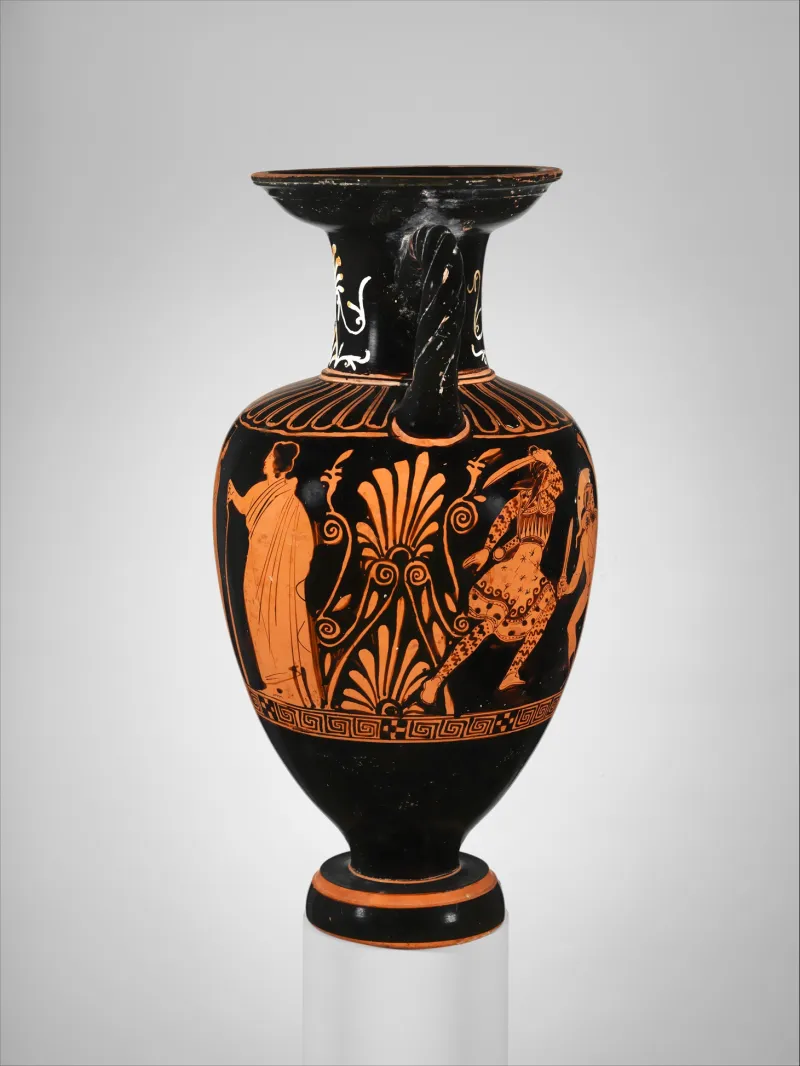 Terracotta Neck-Amphora (Jar) With Twisted Handles Met 