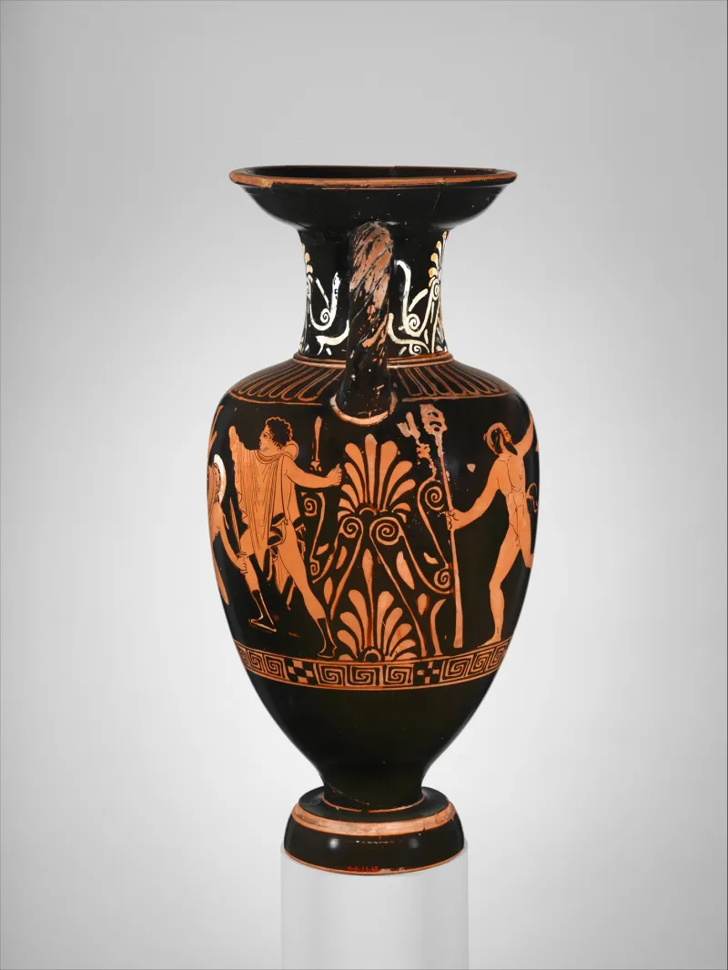 Terracotta Neck-Amphora (Jar) With Twisted Handles Met 