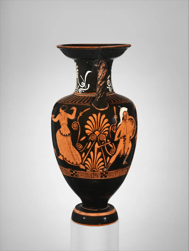 Terracotta Neck-Amphora (Jar) With Twisted Handles Met 