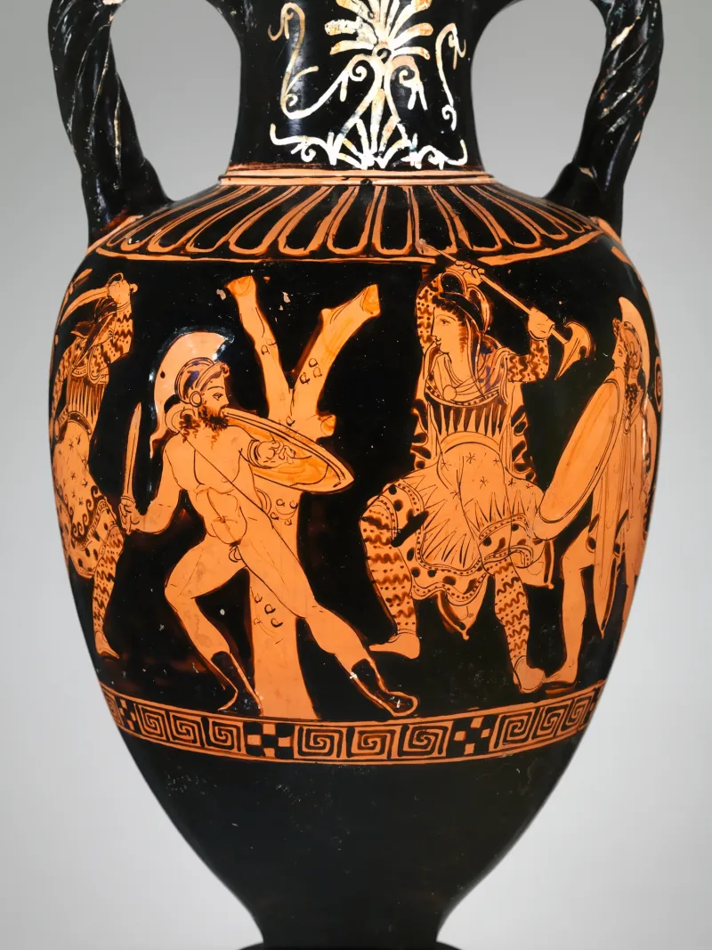 Terracotta Neck-Amphora (Jar) With Twisted Handles Met 