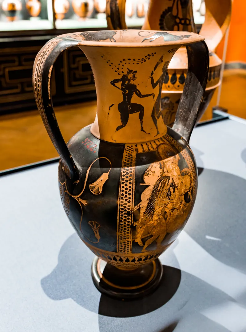 Very Early Attic Bilingual Nikosthenic Neck-Amphora - Arv 11 3 - Ajax Carrying The Body Of Achilles - Dike And Adikia - Wien Khm As Iv 3722 - 