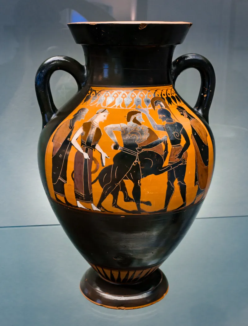 Akin To The Swing Painter - Abv 310 Extra - Herakles And The Lion - Woman Between Youths And Warriors - München As 1385 - 