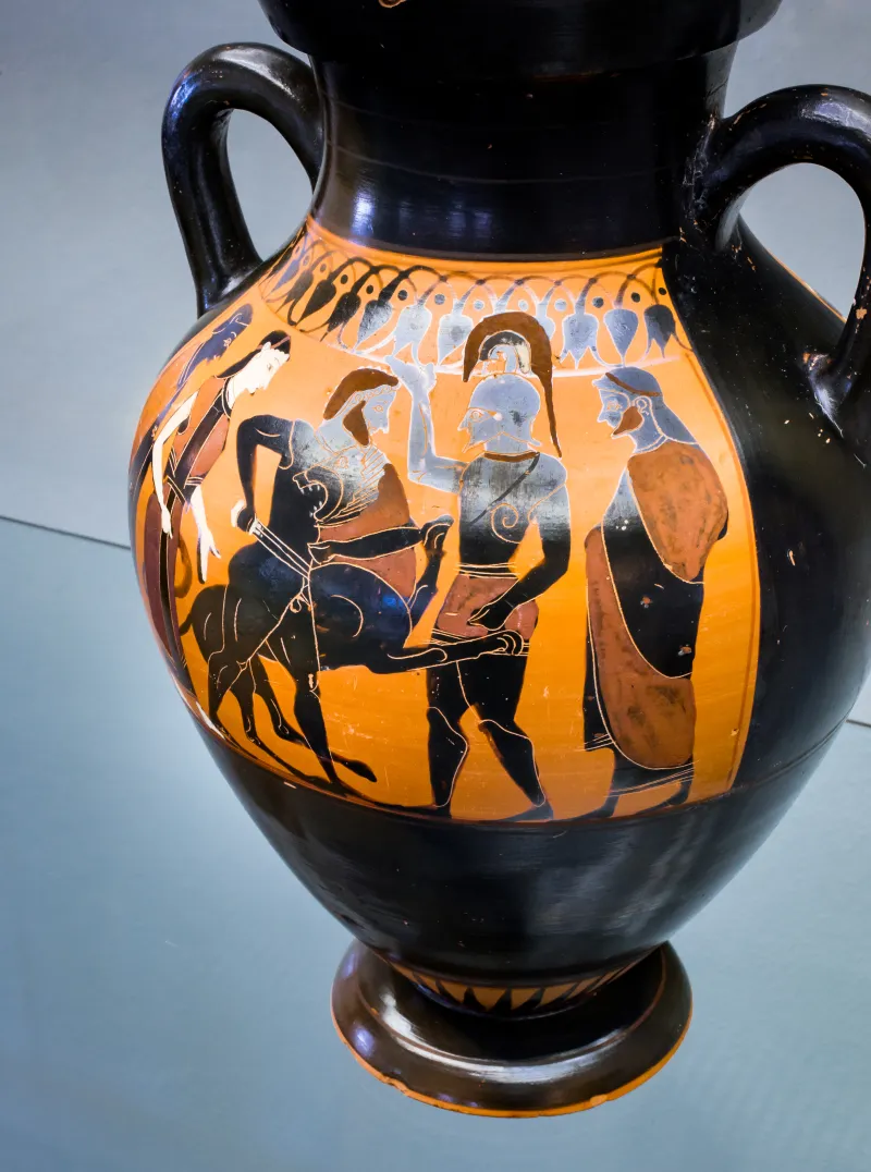 Akin To The Swing Painter - Abv 310 Extra - Herakles And The Lion - Woman Between Youths And Warriors - München As 1385 - 
