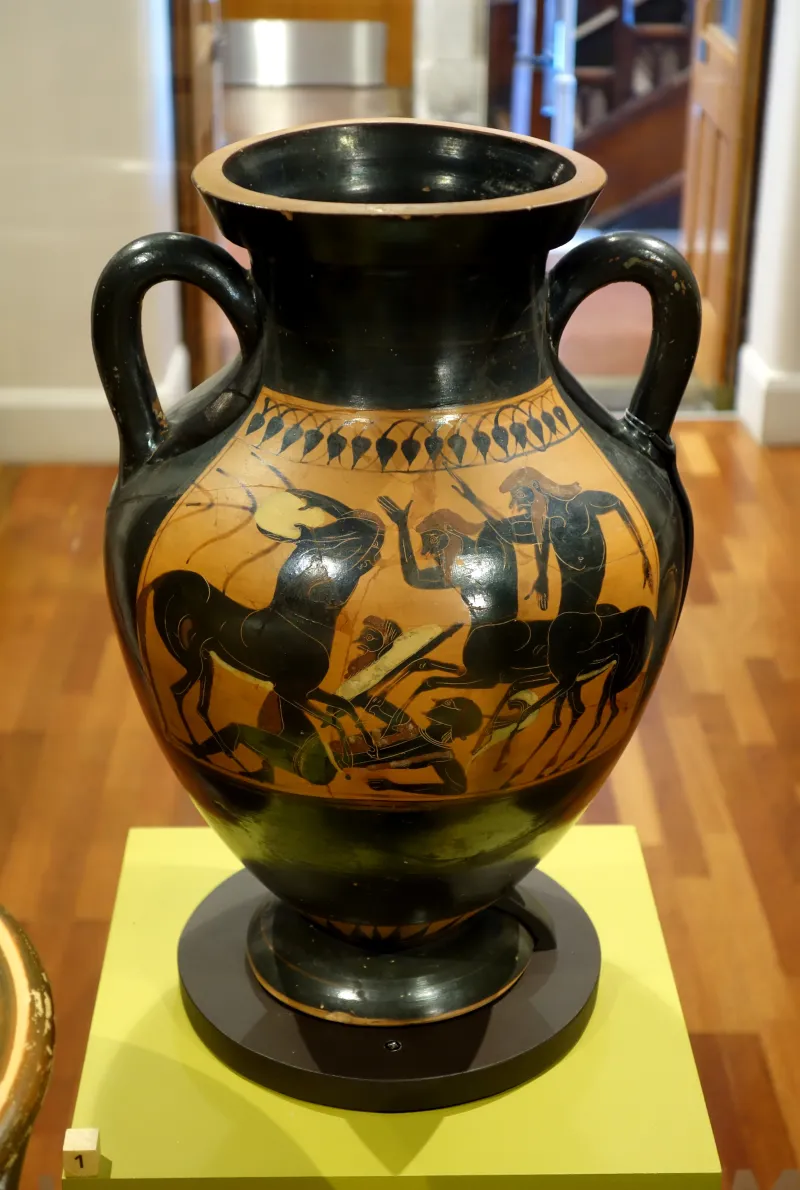 Amphora Of Caeneus Attacked By Centaurs, Attic, Attributed To The Swing Painter, 540-530 Bc - Teece Museum Of Classical Antiquities - Christchurch, Nz - 