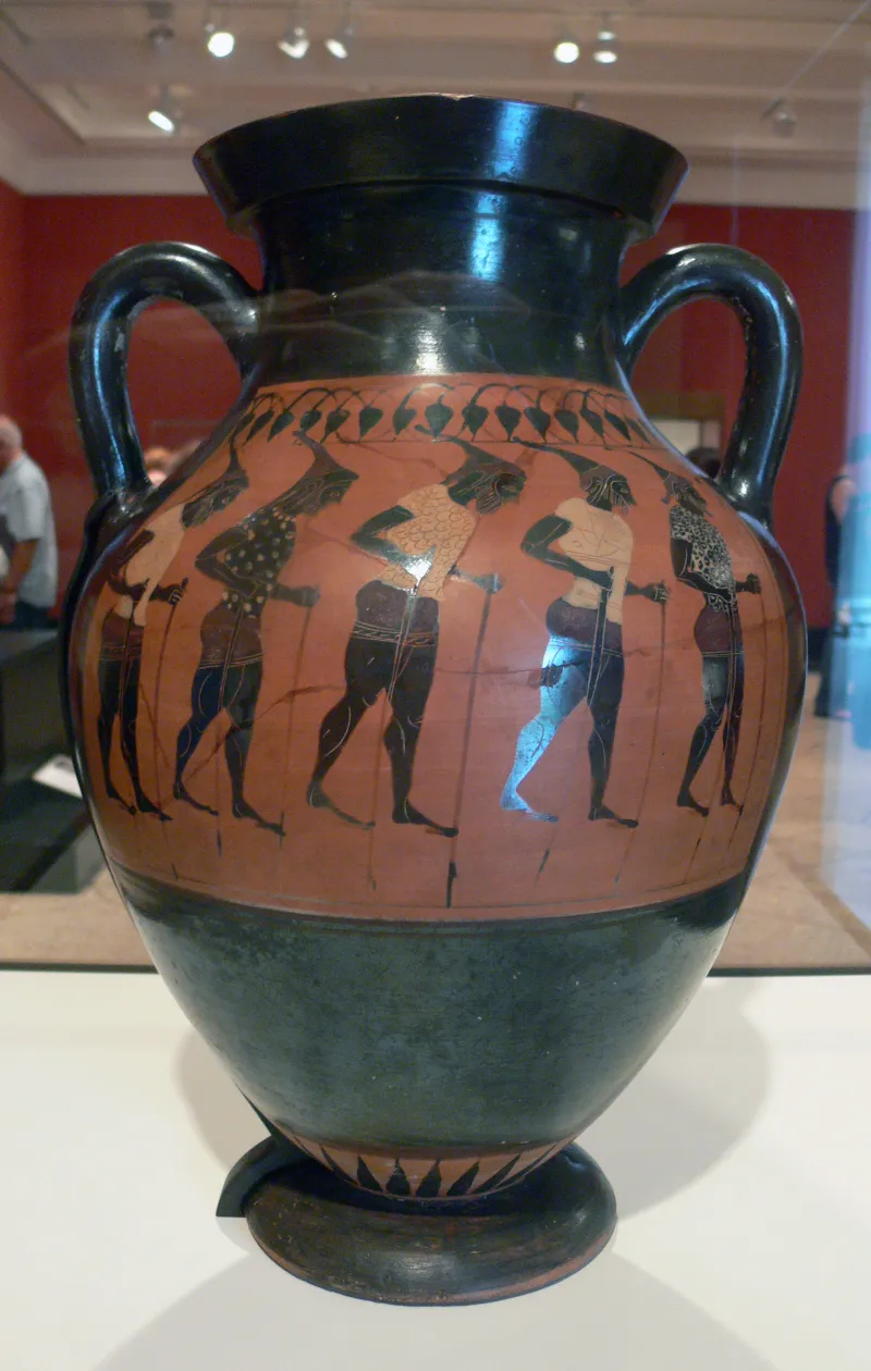 Getty Villa - Storage Jar With A Chorus Of Stilt Walkers2 - 