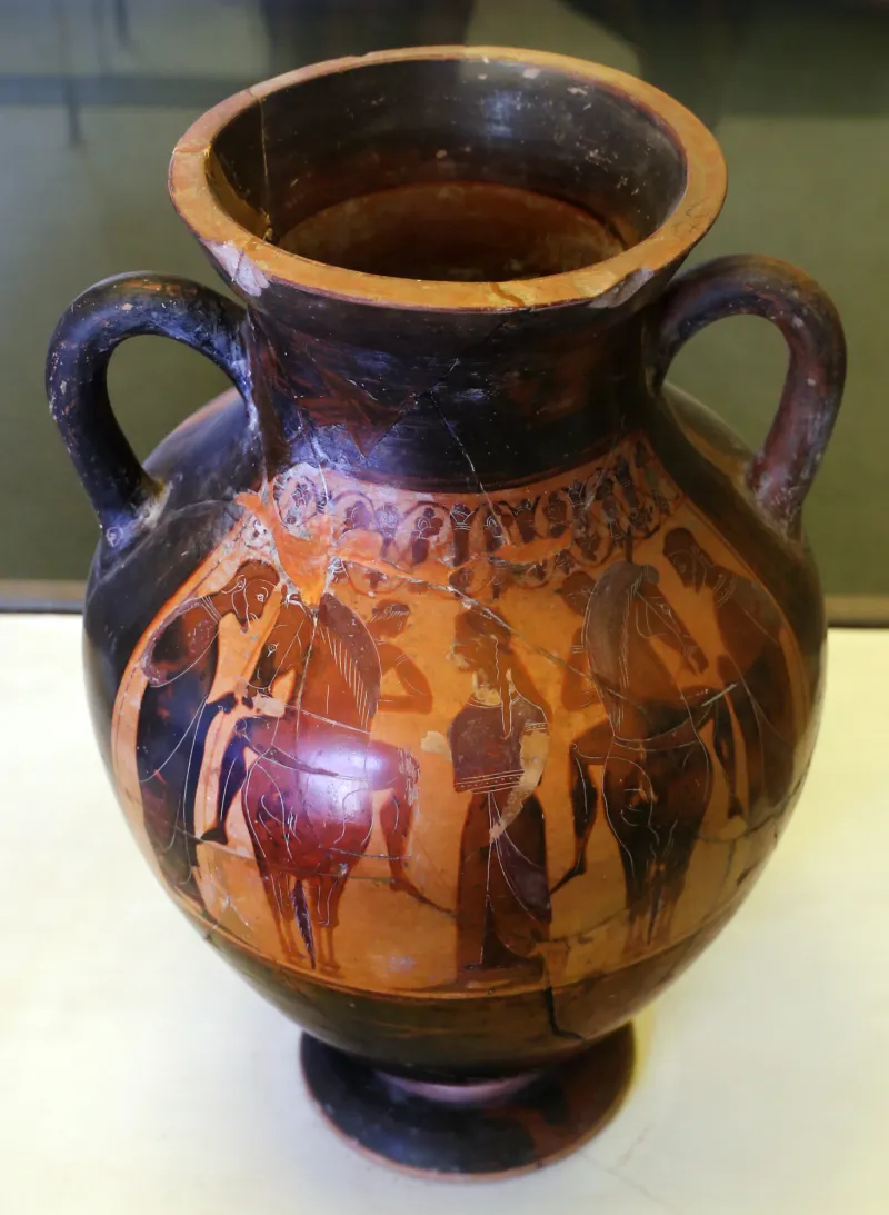 Pittore Dell'altalena, Anfora Attica Con Gara Di Pugilato E Tripode Trofeo, 540-530 