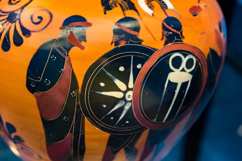 Swing Painter - Abv 308 81 - Ajax And Persephone And Sisyphos In The Underworld - Two Warriors Departing - München As 1494 - 