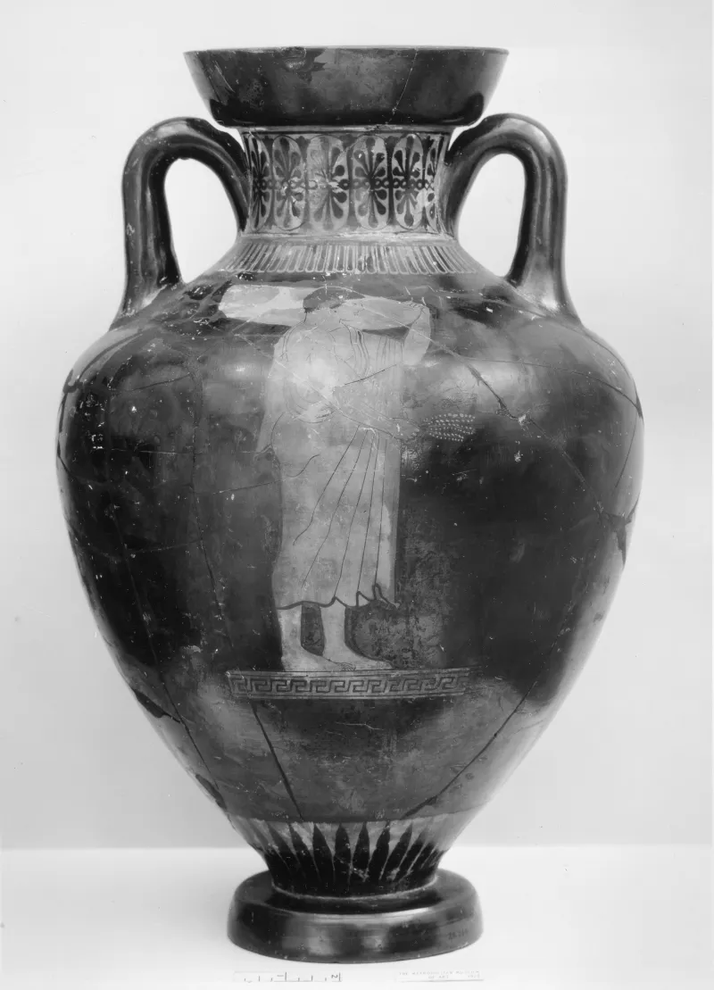 Terracotta Neck-Amphora Of Panathenaic Shape (Jar) Met 