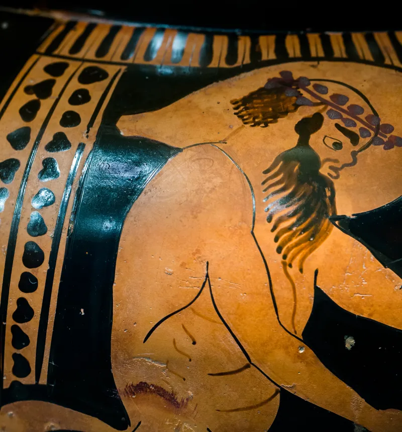 Syracuse Painter Arv 518 5 Dionysos With Satyr And Maenad - Komos 