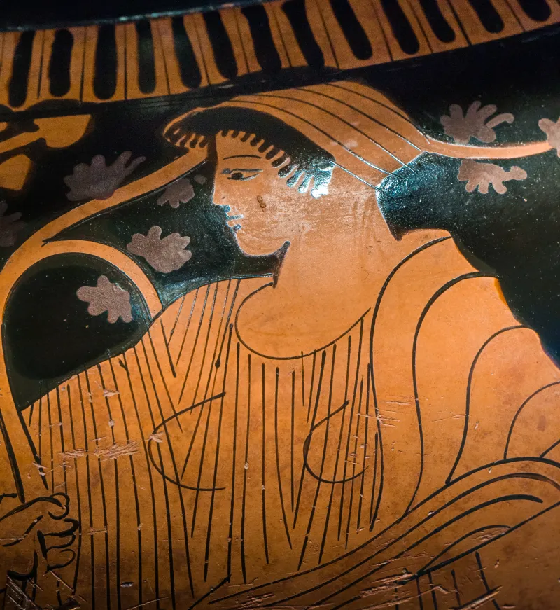 Syracuse Painter Arv 518 5 Dionysos With Satyr And Maenad - Komos 