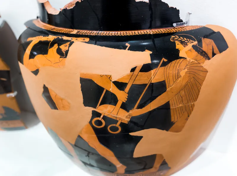 Kopenhagen Painter - Arv 256 4 - Struggle For The Tripod - Leto And Artemis - Athens Nam Akr 
