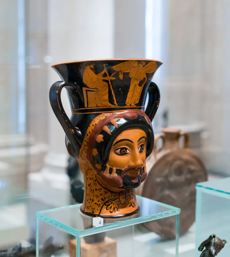 Syriskos Painter - Arv 265 80 - Head Of Herakles And Female Head - Zeus With Nike And Draped Youths - Paris Bnf Cabmed 866 - 
