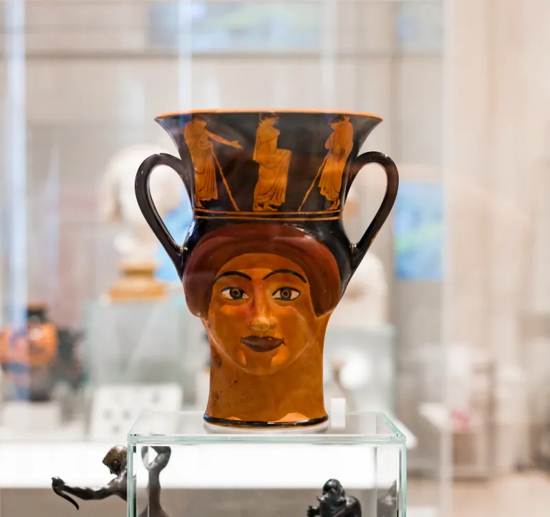 Syriskos Painter - Arv 265 80 - Head Of Herakles And Female Head - Zeus With Nike And Draped Youths - Paris Bnf Cabmed 866 - 