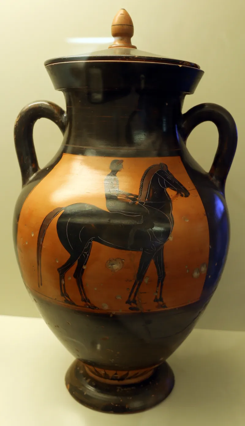 Pittore Di Taleides, Anfora Attica Con Cavalieri, 540-530 